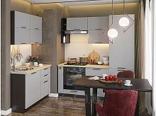 Модульный кухонный гарнитур Глетчер-03 гейнсборо силк 2140x1200/2000x600