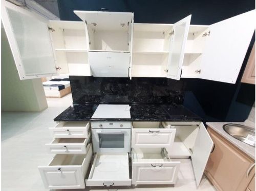 Модульный кухонный гарнитур Ницца Royal-01 Белый | 240 см фото 3