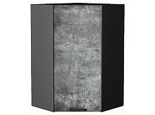 Шкаф верхний угловой Флэт Temple Stone 2S/Graphite 920*600*600