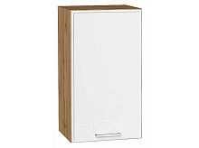 Шкаф верхний с 1-ой дверцей Квадро Белый/Дуб Вотан 716*400*321