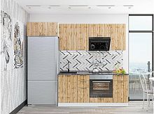 Модульный кухонный гарнитур Флэт-01 wotan oak 2s 2140x2600x600