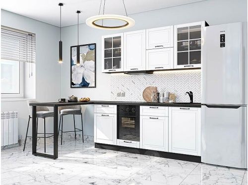 Модульный кухонный гарнитур Дублин-03 special white 2140x1950x600