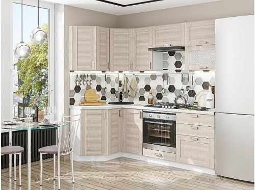 Модульный кухонный гарнитур Лофт-03 cappuccino veralinga 2140x2200x600