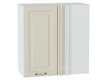 Шкаф верхний прямой угловой Ницца Агат/Белый 716*700*345