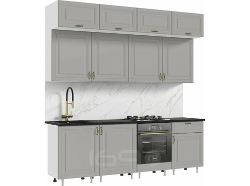 Кухонный гарнитур Престиж браш текстура грей 2500x2400x600 фото 2