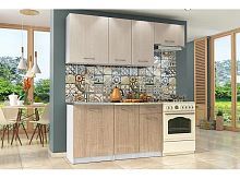 Кухонный гарнитур Бланка крослайн карамель, крослайн латте 2155x2000x600