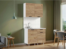 Кухонный гарнитур Рио дуб крафт 2140x1000x600