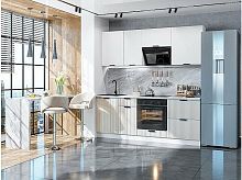 Модульный кухонный гарнитур Евро белый 2140x2000x600