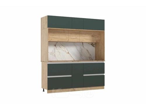 Кухонный гарнитур Карина изумрудный 2260x2000x570