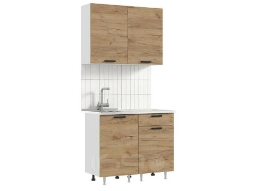 Кухонный гарнитур Рио дуб крафт 2140x1000x600 фото 2