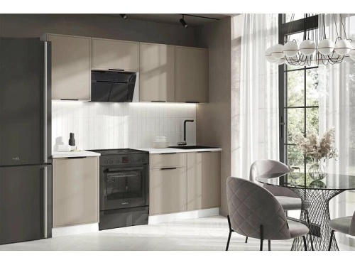 Кухонный гарнитур Николь холст латте 2150x2100x600