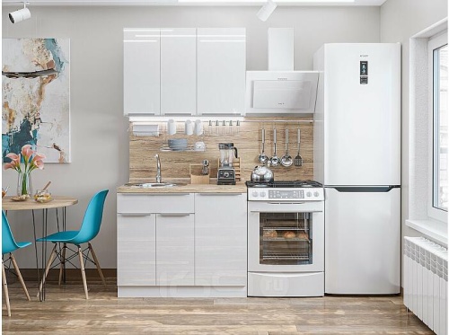 Модульный кухонный гарнитур Фьюжн-05 angel 2140x1000x600