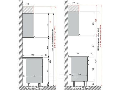 Модульный кухонный гарнитур Квадро-02 кашемир 2140x2400/2150x600 фото 2