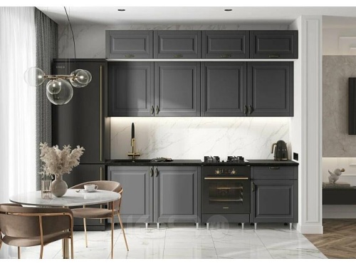 Кухонный гарнитур Престиж графит софт new 2500x2400x600