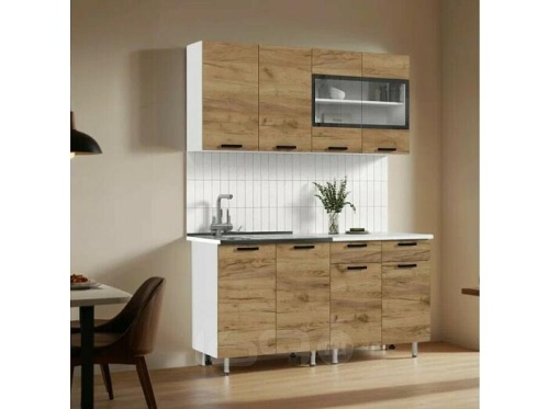 Кухонный гарнитур Рио дуб крафт 2140x1600x600