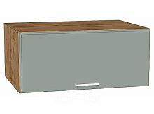 Шкаф верхний горизонтальный глубокий Квадро Аквамарин/Дуб Вотан 358*800*577