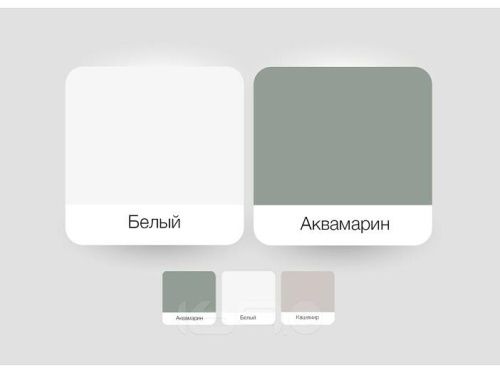 Модульный кухонный гарнитур Квадро-01 аквамарин, белый 2140x3000x600 фото 3