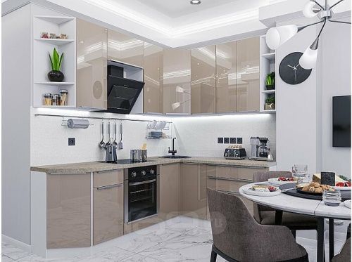 Модульный кухонный гарнитур Фьюжн-04 gallant 2340x2200/1800x600 фото 2