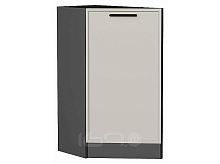 Шкаф нижний торцевой Фрейм Cream Silk Graphite 816*296*558
