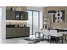 Кухонный гарнитур Николь холст вулканический 2140x2000x600
