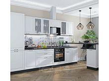 Модульный кухонный гарнитур Ницца белый 2140x3300x600