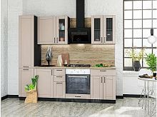 Модульный кухонный гарнитур Лофт-02 cream silk 2140x2400x600