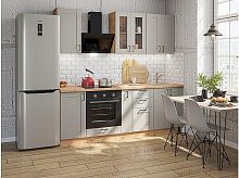 Модульный кухонный гарнитур Лофт-07 grey silk 2140x2200x600