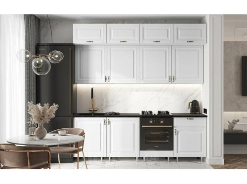 Кухонный гарнитур Престиж браш вайт 2500x2400x600