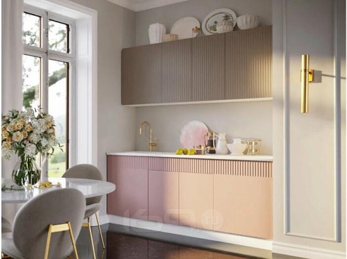 Кухонный гарнитур Оливия шарли мокко, шарли pink 2000x2000x600