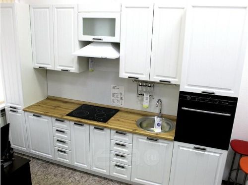 Модульный кухонный гарнитур Прага-01 белое дерево 2140x2600x600 фото 7