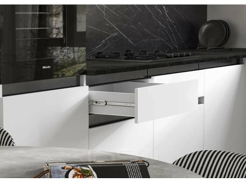 Кухонный гарнитур Техно-6 брайш вайт 2580x3000/1800x600 фото 3