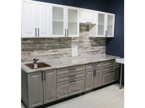 Модульный кухонный гарнитур Ницца Royal-01 Серый | 240 см фото 2