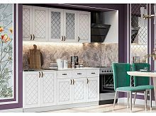 Кухонный гарнитур Ирина белый матовый 2140x2000x600