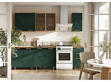 Кухонный гарнитур Ирис браш мени грин 2150x2000x600