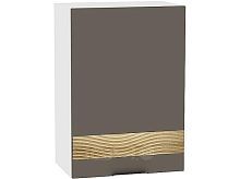 Шкаф верхний с 1-ой дверцей Терра DL В 509 Смоки Софт-Белый