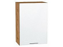 Шкаф верхний с 1-ой дверцей Валерия-М Белый металлик Дуб Вотан 716*500*318