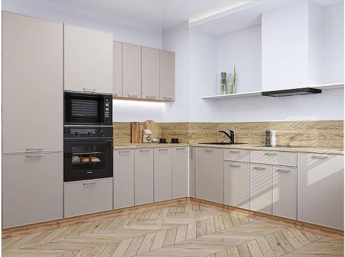 Модульный кухонный гарнитур Квадро-02 кашемир 2140x2400/2150x600