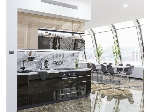 Модульный кухонный гарнитур Фьюжн-01 anthracite, gallant 2340x2300x600 фото 2