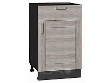Шкаф нижний с 1-ой дверцей и ящиком Лофт Cappuccino Veralinga/Graphite 816*500*480