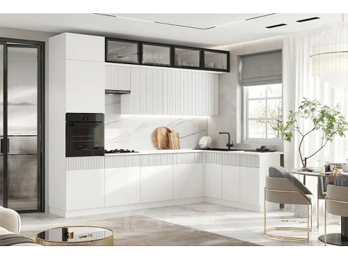 Кухонный гарнитур Оливия шарли белый 2500x3000x600