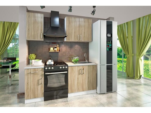 Кухонный гарнитур Уют-2 дуб сонома 2155x1200x600