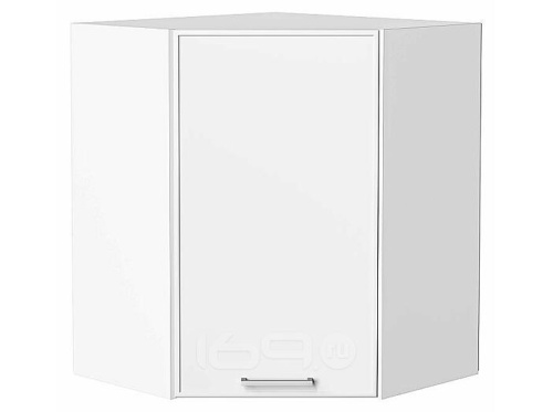 Шкаф верхний угловой Квадро Белый/Белый 716*600*600