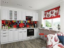 Модульный кухонный гарнитур Прага-02 белое дерево 2140x2800x600