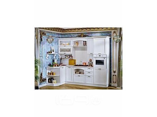 Кухонный гарнитур Милано белая текстурная 2140x2600x600