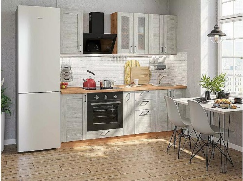 Модульный кухонный гарнитур Лофт-07 nordic oak 2140x2200x600