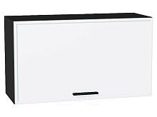 Шкаф верхний горизонтальный Фрейм White Silk/Graphite 460*800*324