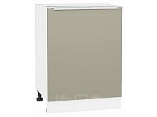 Шкаф нижний с 1-ой дверцей Фьюжн Silky Grey Белый 816*600*480