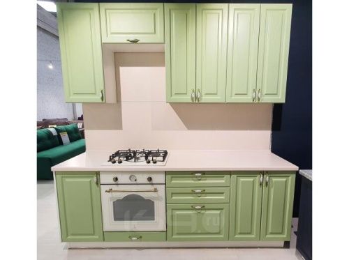 Модульный кухонный гарнитур Ницца-02 Зеленый | 330 см фото 2