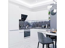 Модульный кухонный гарнитур Фьюжн-04 silky white 2140x2500/1800x600