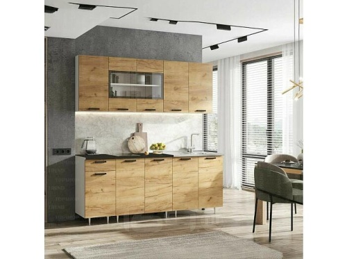 Кухонный гарнитур Рио дуб крафт 2140x2000x600